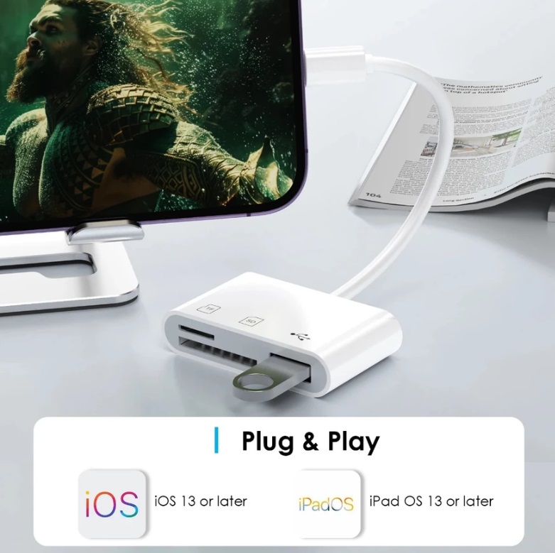 Đọc thẻ nhớ, USB 3in1 iphone cổng Lightning